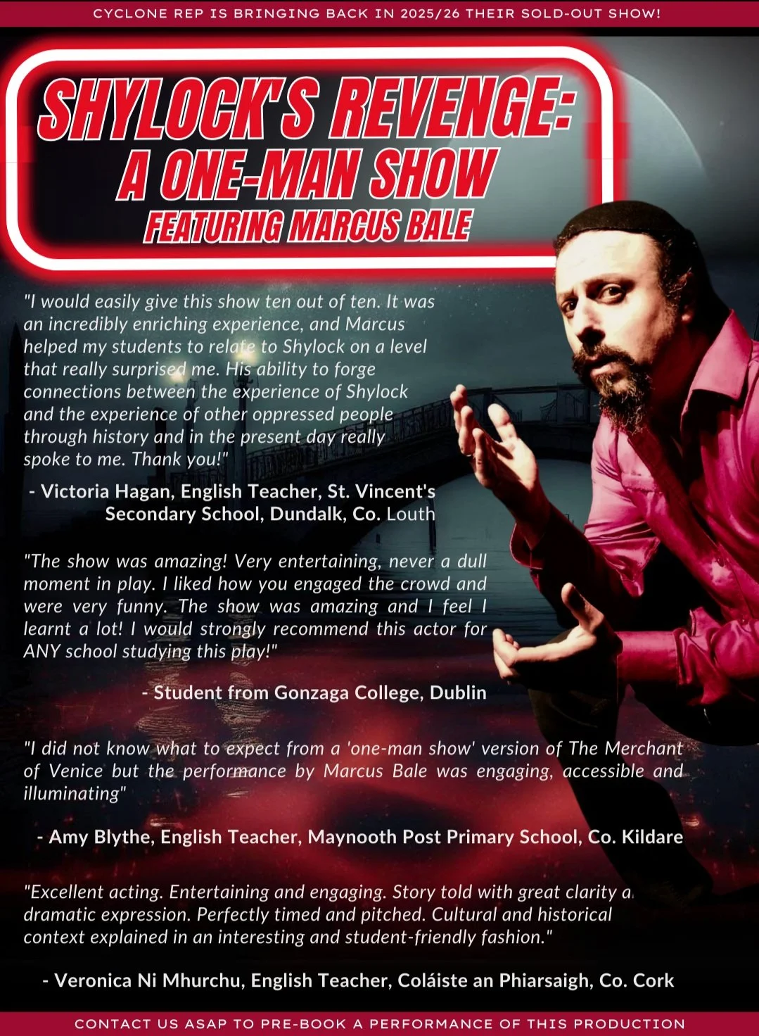 Cyclone Rep Booking Shows