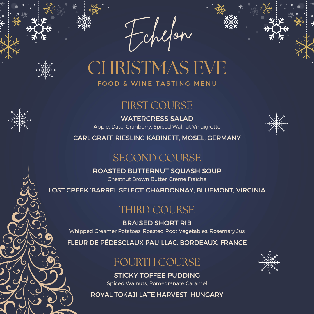 Christmas Eve Food &amp;amp; Wine Tasting Menu