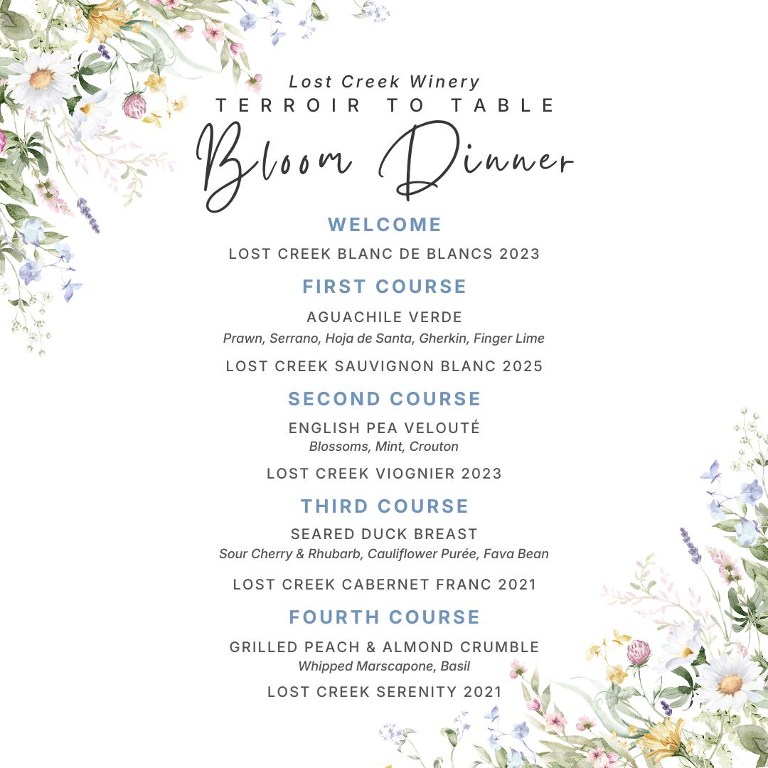 Lost Creek Winery Bloom Dinner