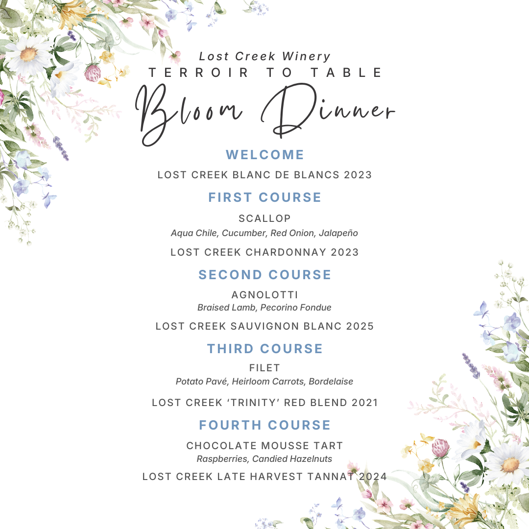 Lost Creek Winery Bloom Dinner