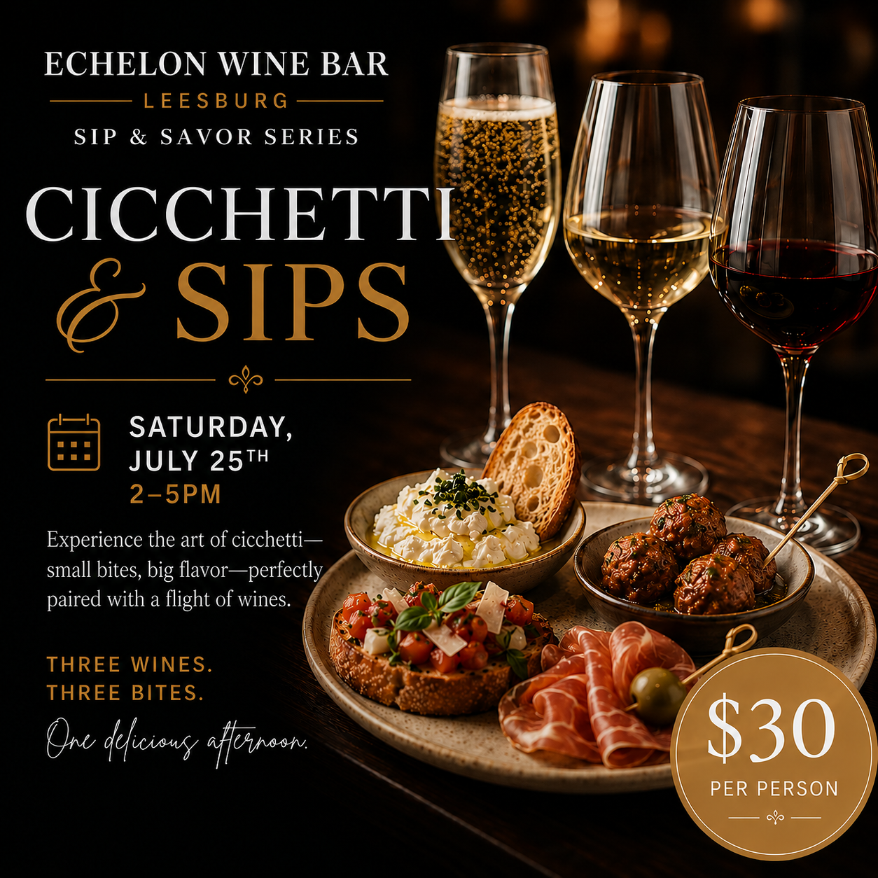 Sip & Savor Series: Cicchetti & Sips
