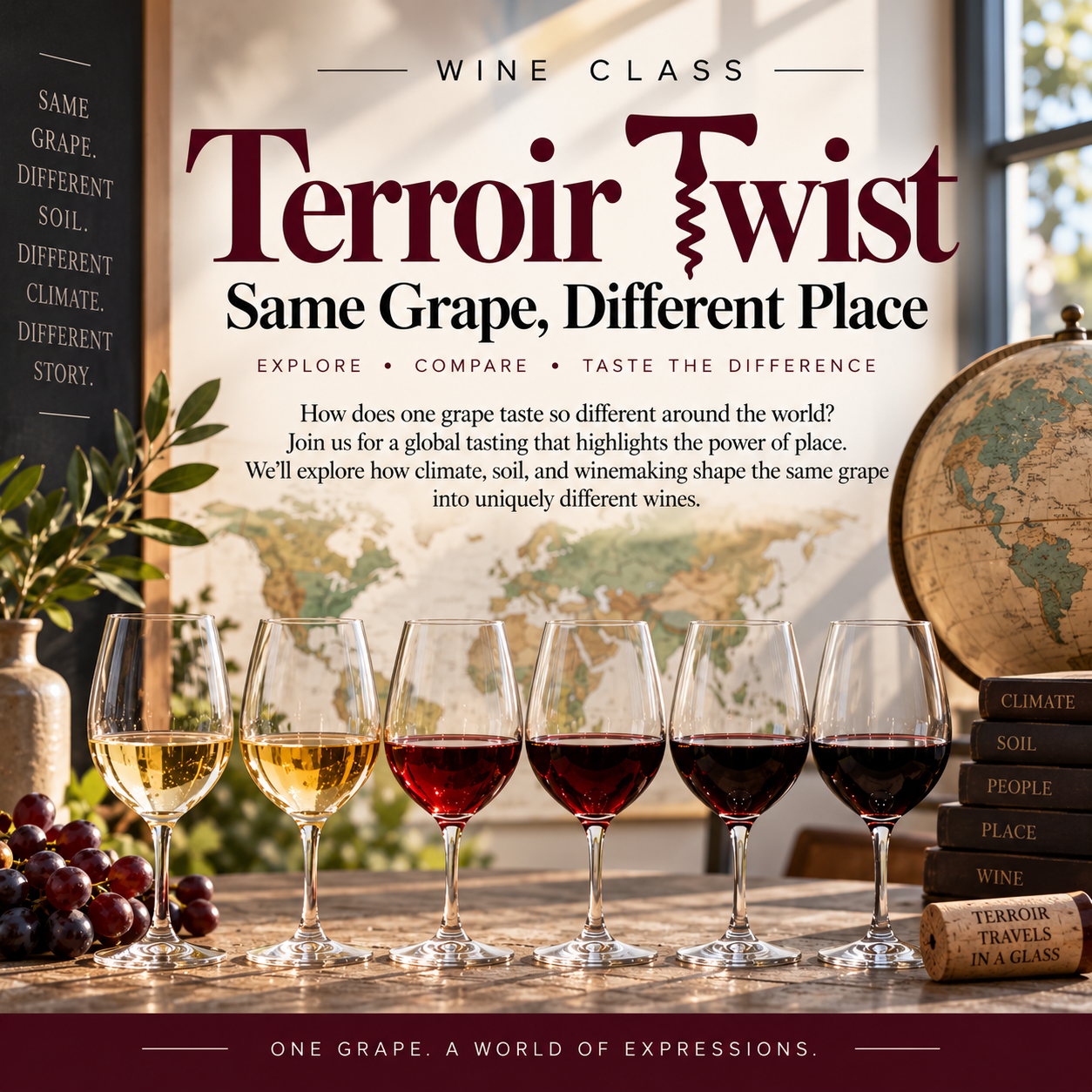 Terroir Twist: Same Grape, Different Place