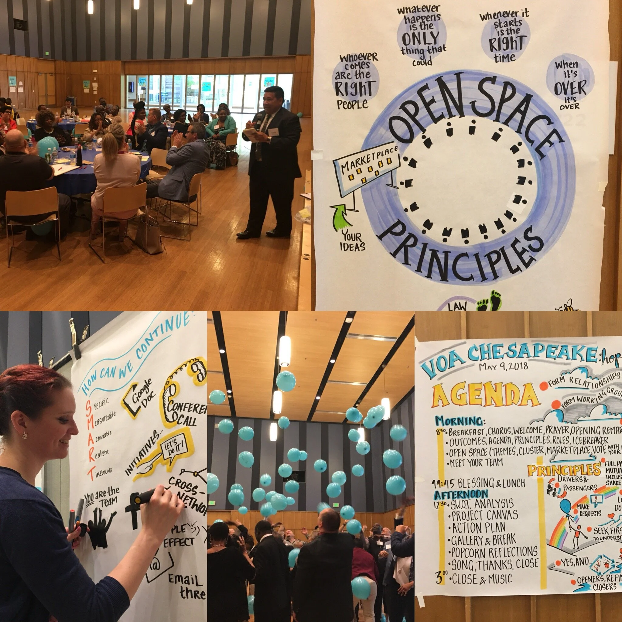 Brian Tarallo and Lauren Green of Lizard Brain facilitate an Open Space for Volunteers of America