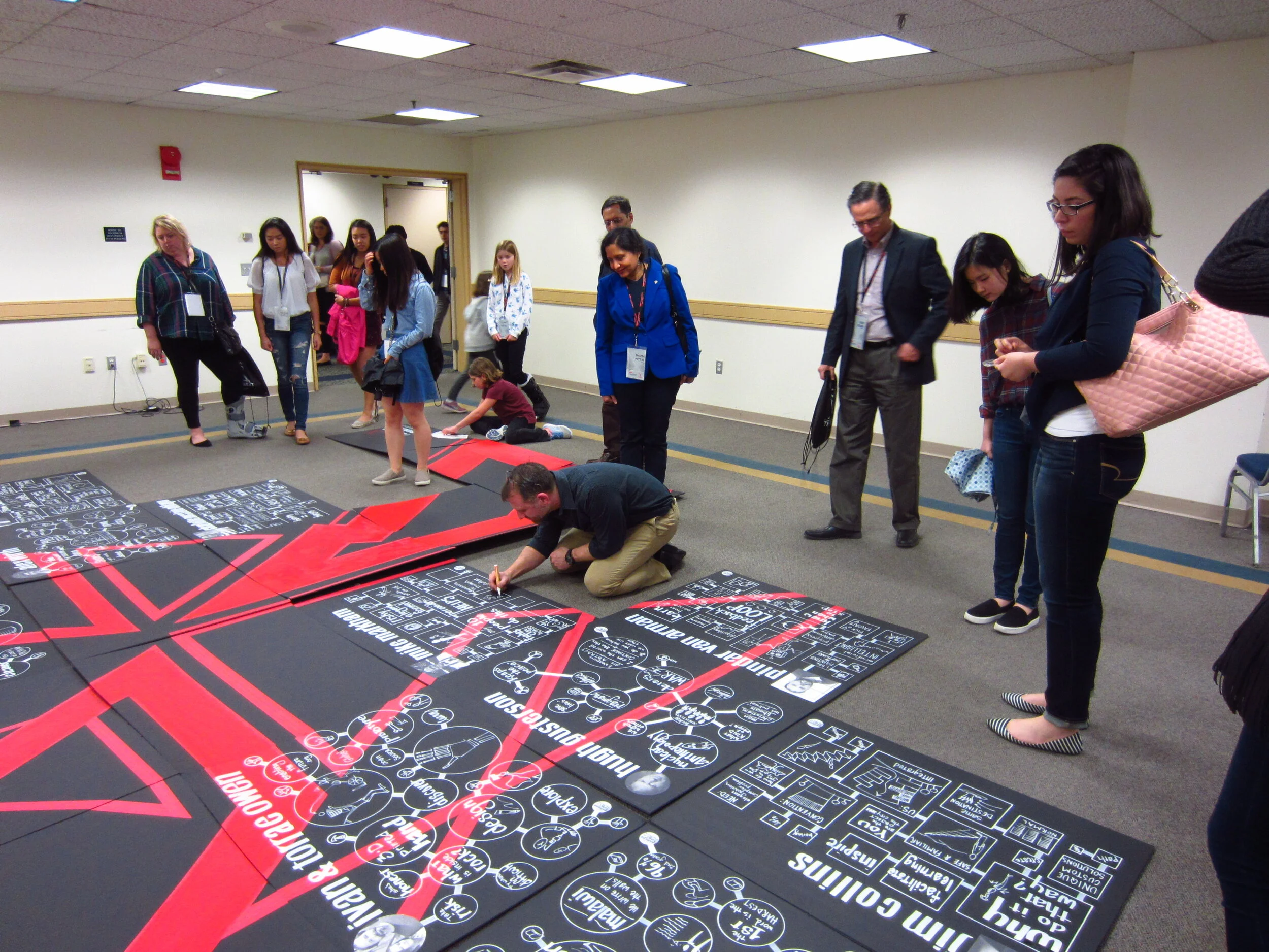 Together, graphic charts from a TEDx conference formed a single image