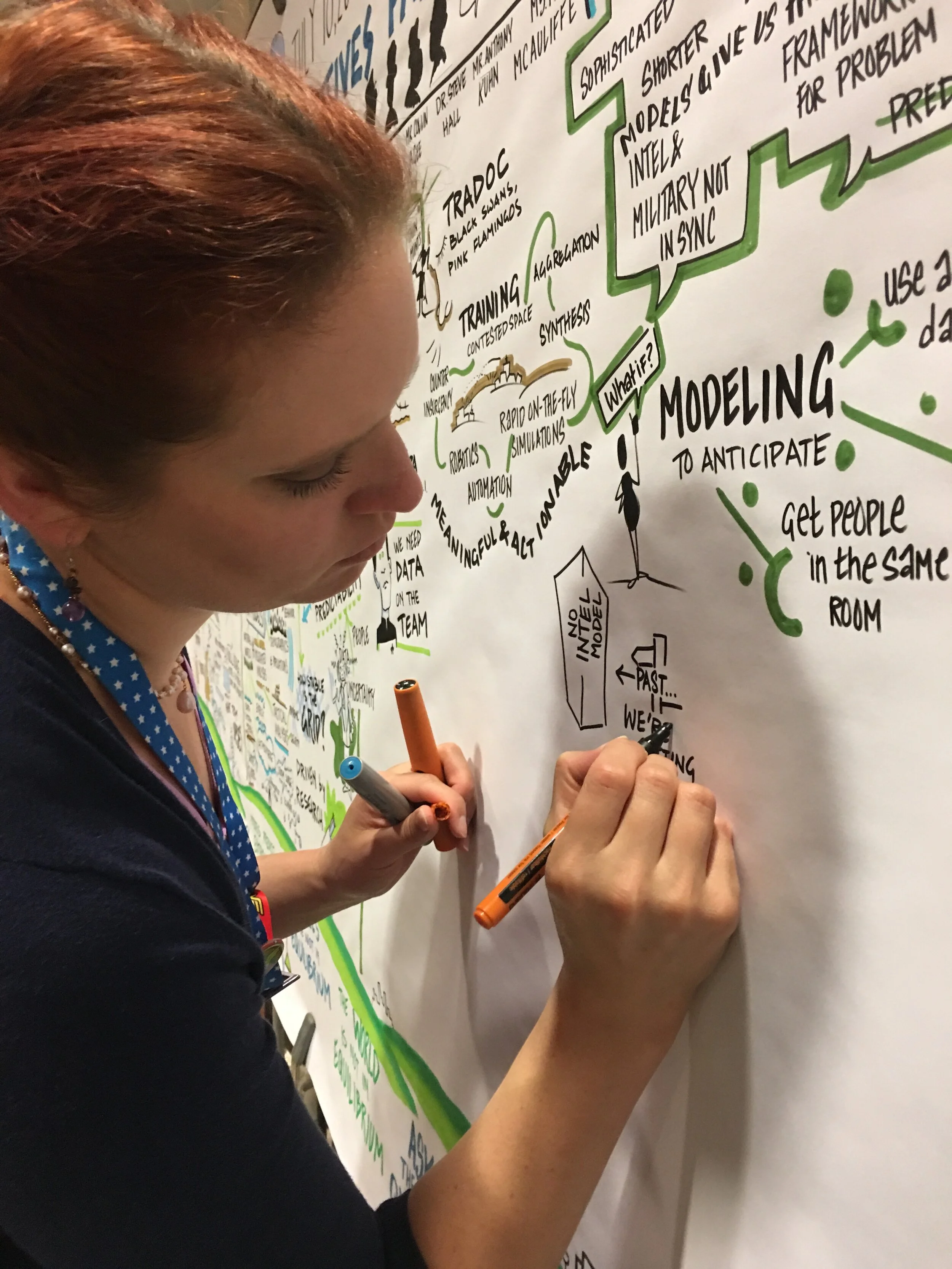 Lauren Green of Lizard Brain visual records for a technology conference