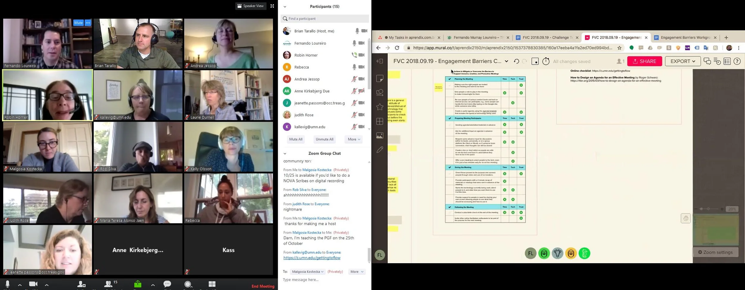 Translating in-person facilitation activities into virtual activities