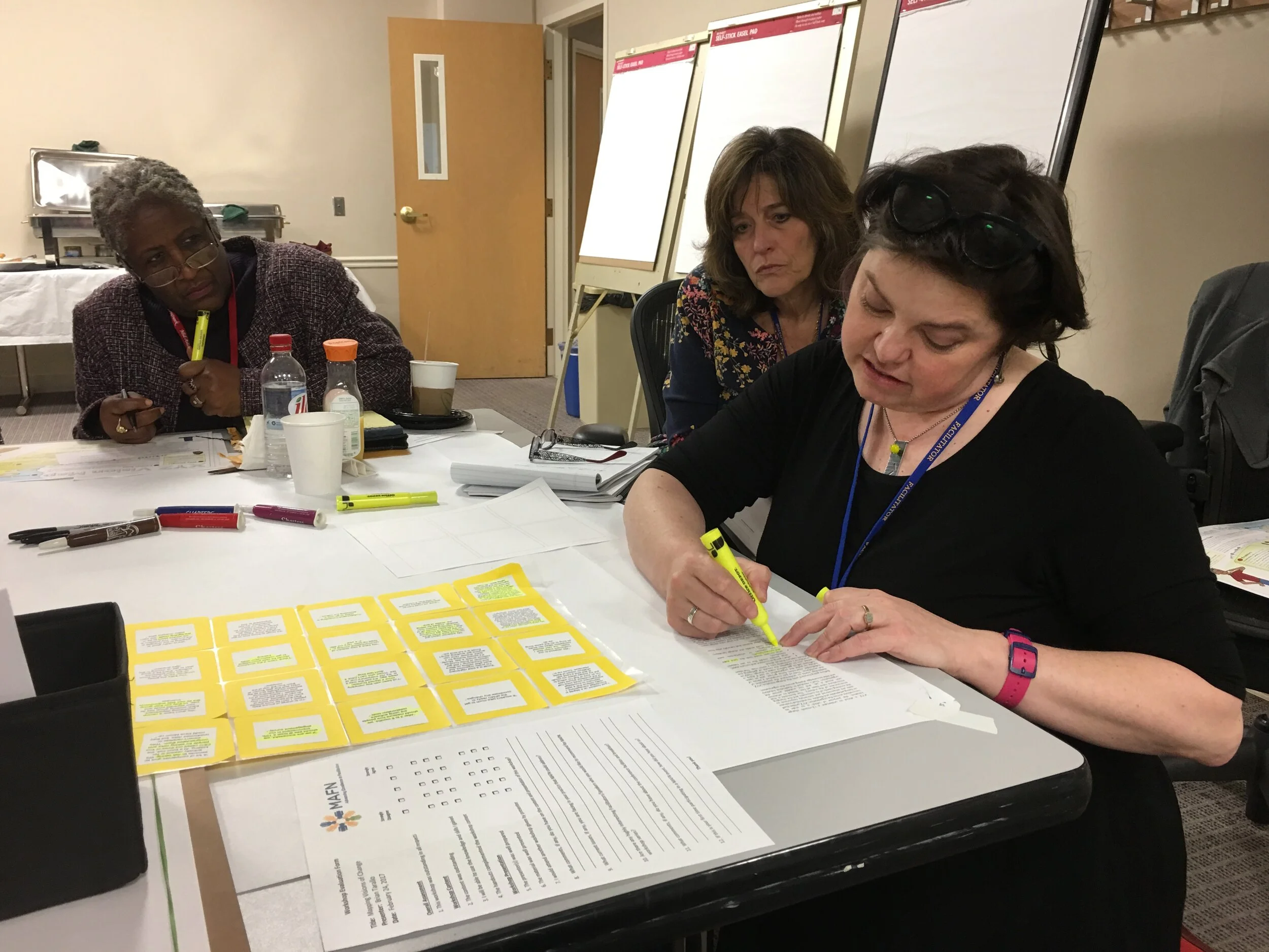 Heather Martinez teaches vision mapping to the Mid Atlantic Facilitator Network