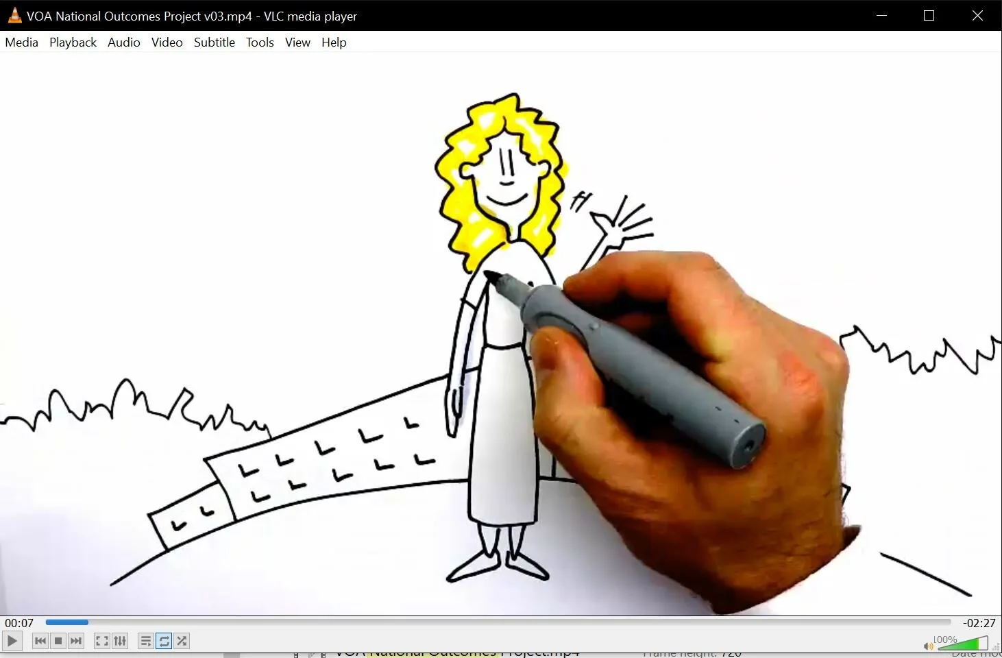 Scene from whiteboard animation for Volunteers of America