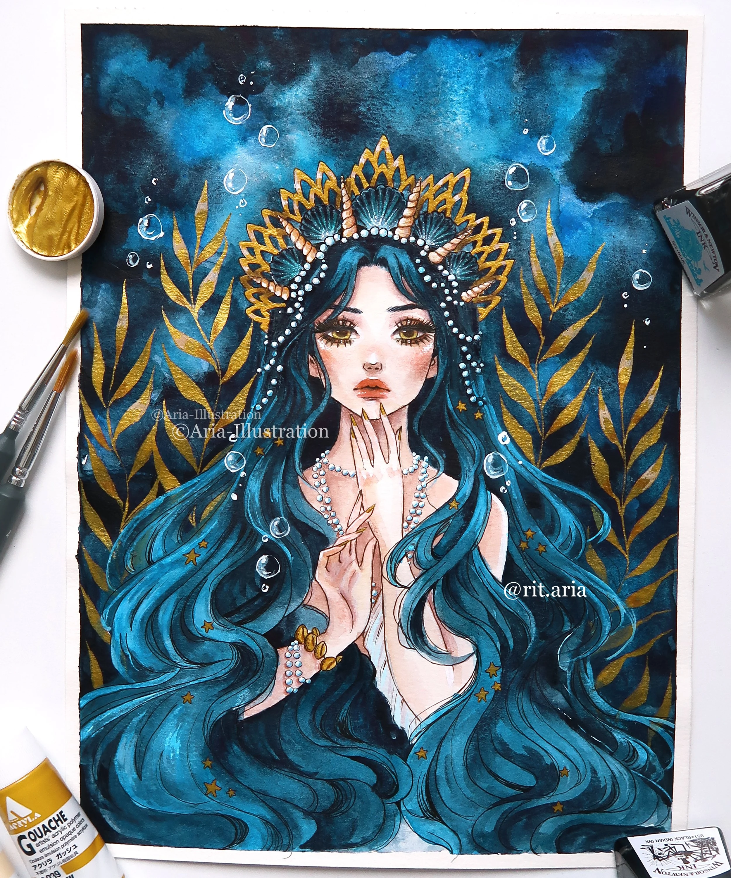 The Mermaid Empress Original art — Aria-Illustration