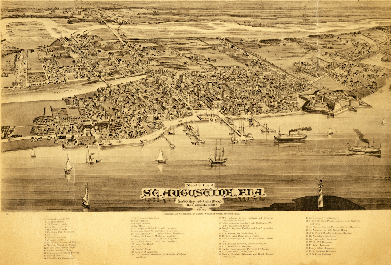 Bird's-Eye View of St. Augustine, 1885