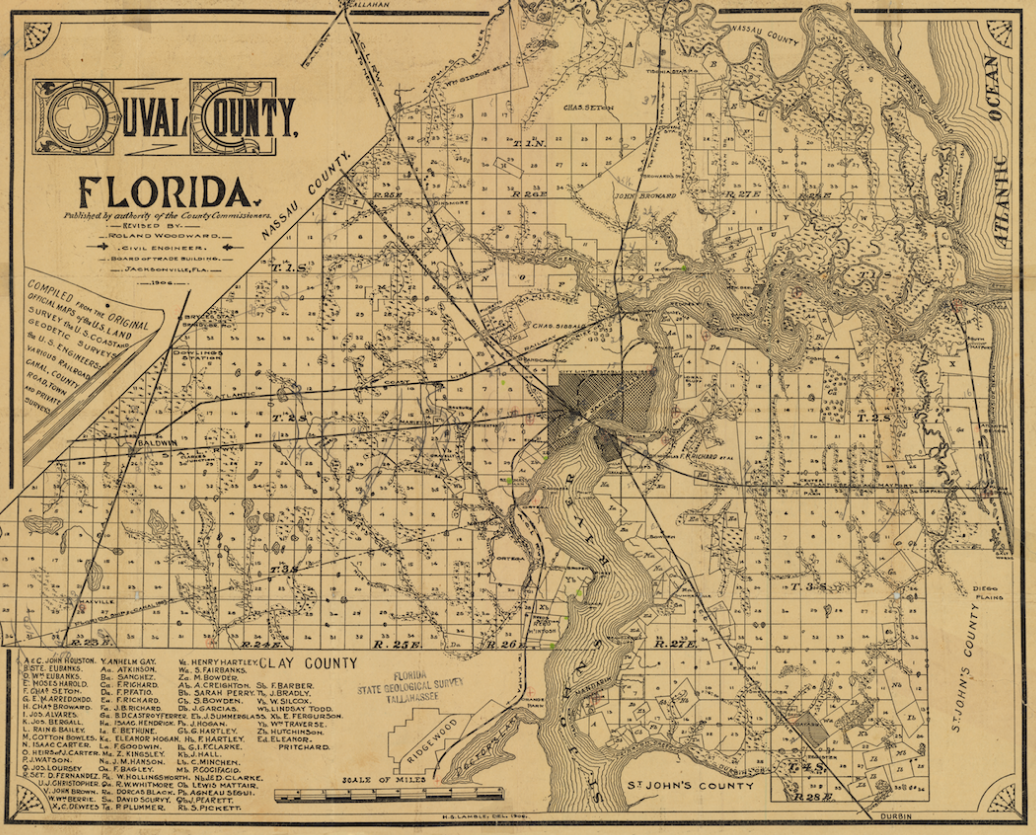 Map of Duval County, 1906