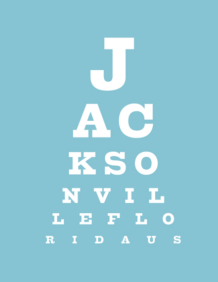 Jax Eye Chart Print