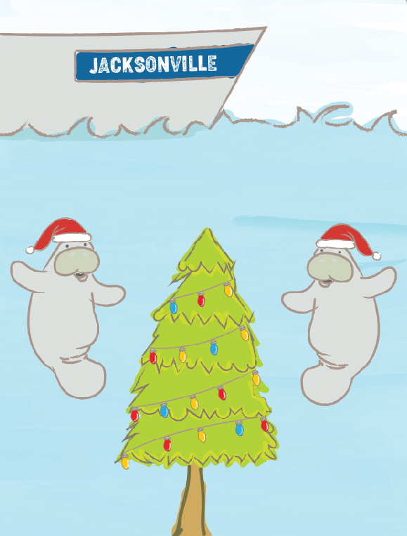 Manatees Underwater Holiday Card.png