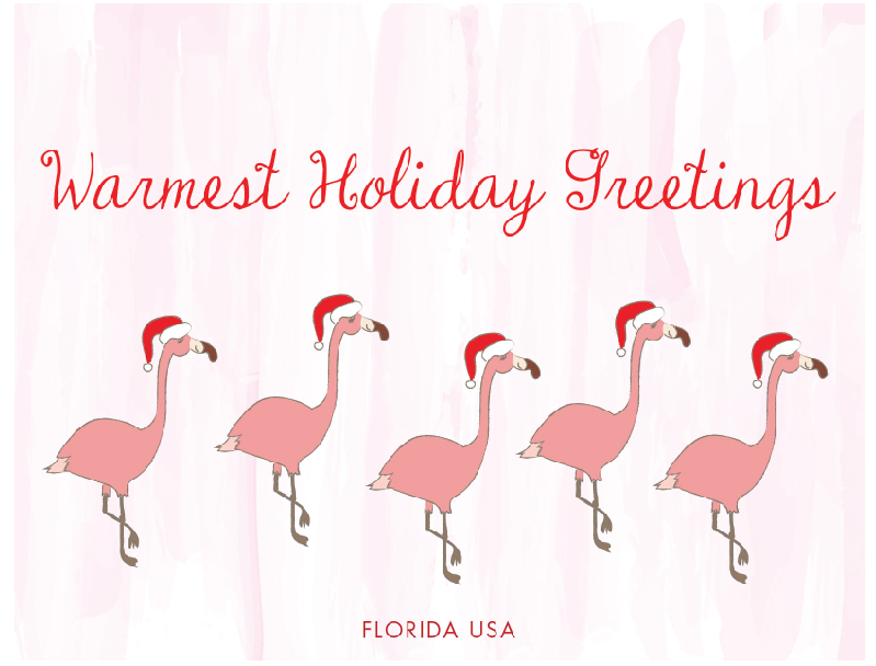 Flamingo Holiday Card