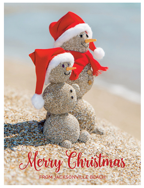 Merry Christmas Santa Snowman Card