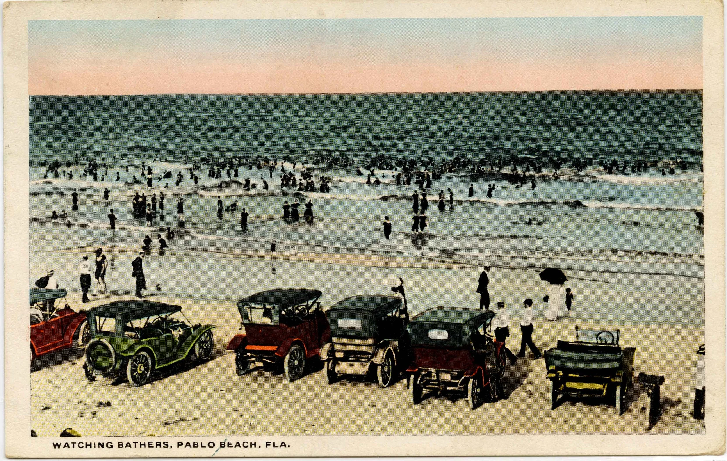 Pablo Beach cars, bathers, 3.jpg