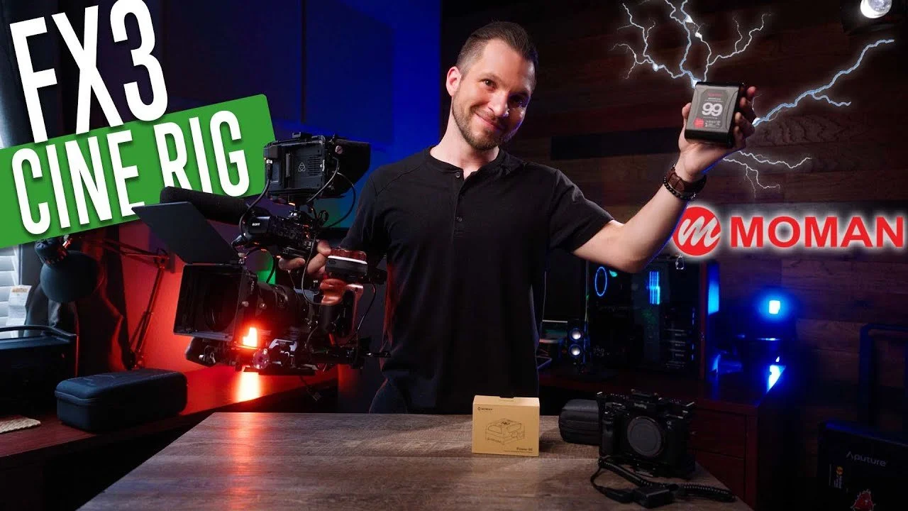 Powering my FX3 Cine Rig with THIS!  Moman Power 99 Mini V-Mount