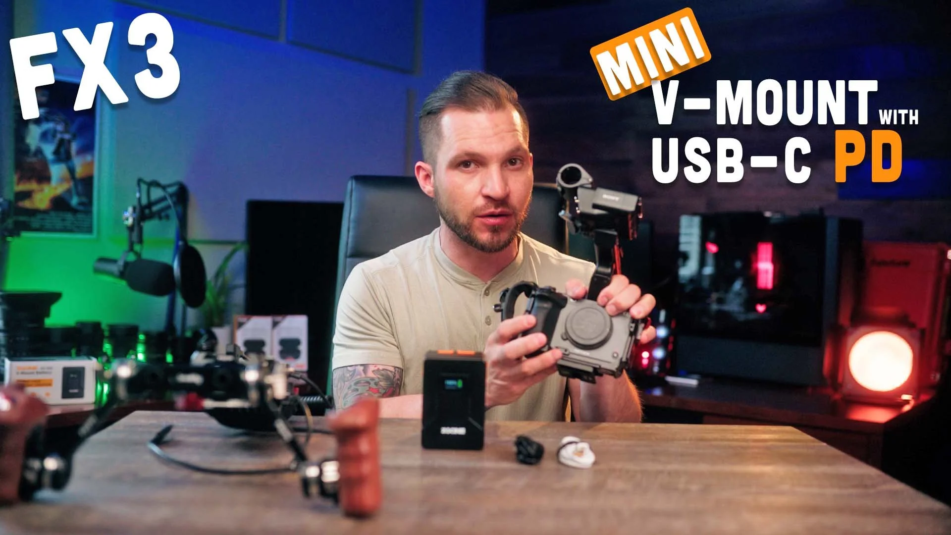 NO more internal BATTERY DRAIN!  FX3, A7SIII, A7IV!  USB-C PD mini V-Mount from ZGCine