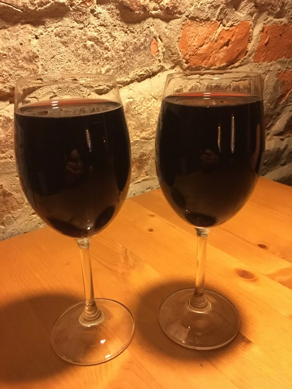 Quite a full glass pour at the neighborhood vinotéka