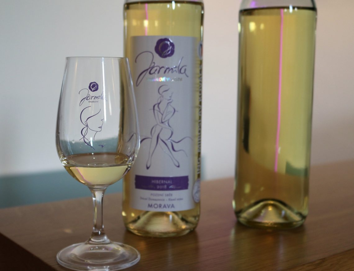 Jarmila Winery Hibernal 2018 on the left, 2017 (unlabeled) on the right