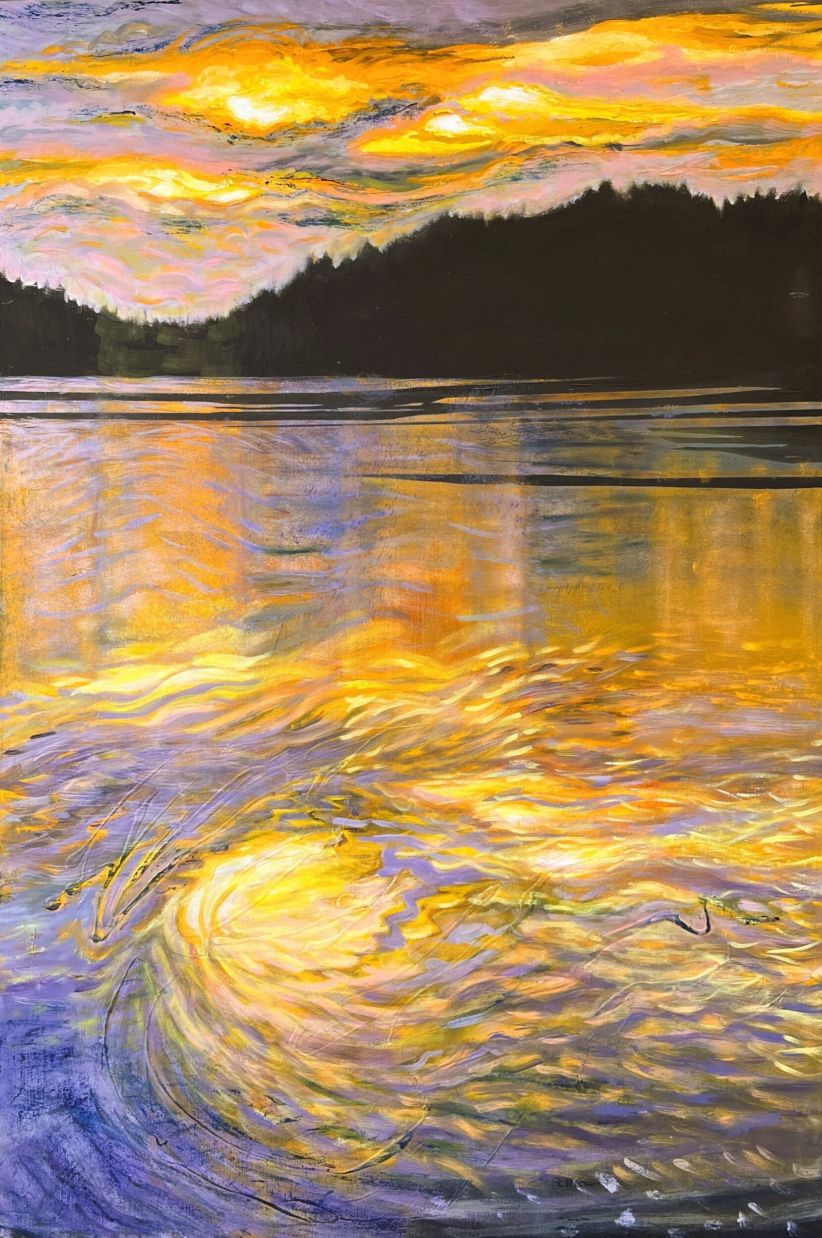 Poussière d’or sur le lac