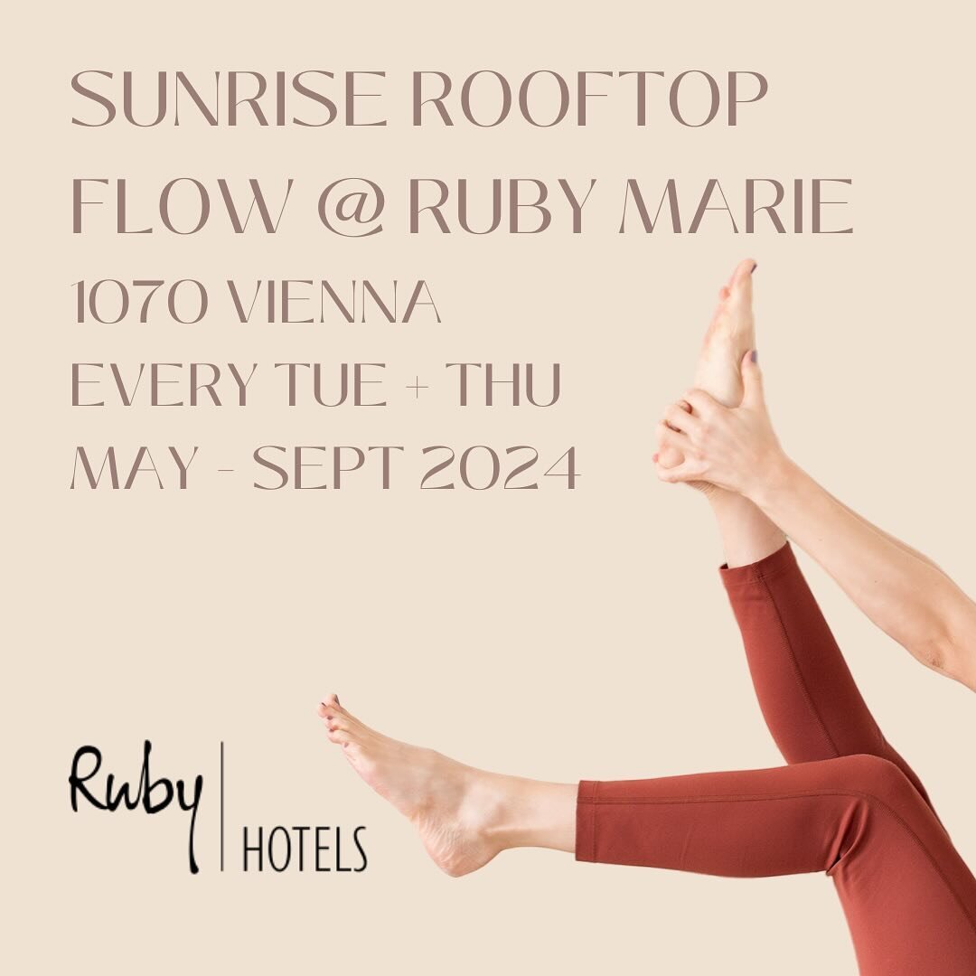 Sunrise Rooftop Flow in Vienna @rubyhotels - We&rsquo;re back 🌞

Start your morning with a wake-up flow watching the sunrise on the Ruby Marie&rsquo;s rooftop terrace. 
We&rsquo;re excited to practice with you under the open sky!

⬇️GOOD TO KNOW

x 