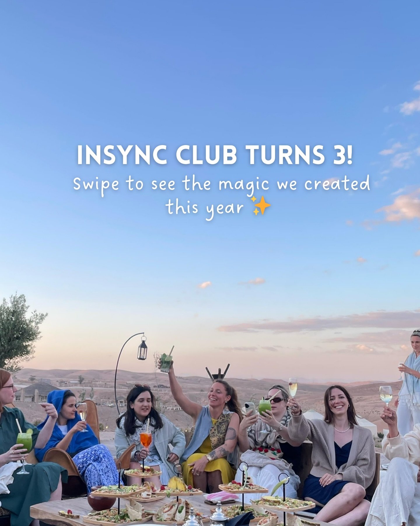 Today Insync Club turns 3 😲What began as a tiny spark has grown into a community that keeps surprising me in the most meaningful ways. Thank you for showing up with open hearts and for choosing this space. There is so much more I can&rsquo;t wait to