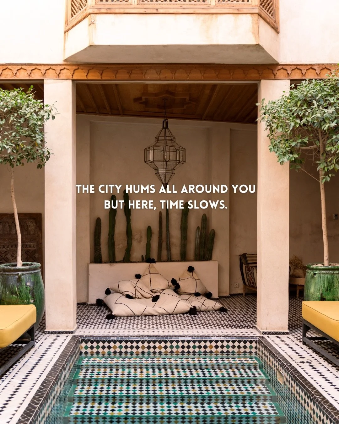 Riads in Marrakech: quiet beauties behind closed doors.🌵