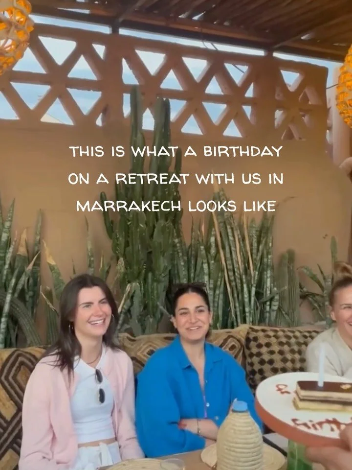 celebrating my own birthday on sunday reminded me of the importance of having something special planned for that day. 🌹

this is what a birthday on a retreat with us in marrakech looks like. some women just stop waiting.
they book it. they show up. 