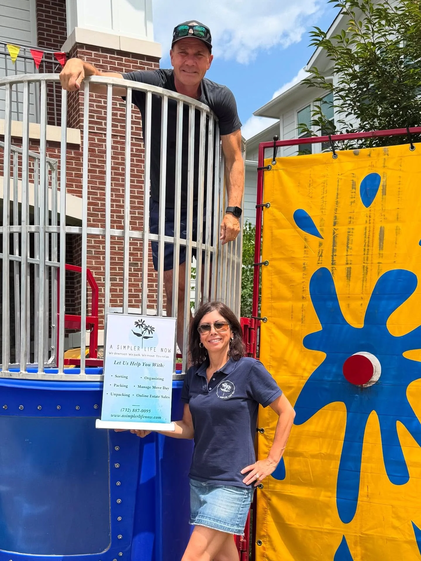 💦 Making a splash for a great cause!
A Simpler Life Now is proud to sponsor the dunk tank at The Delaney of Bridgewater to support @alzheimersnewjersey 

#ASimplerLifeNow #CommunitySupport #BridgewaterNJ #AlzheimersAwareness #MakeASplash #GivingBack