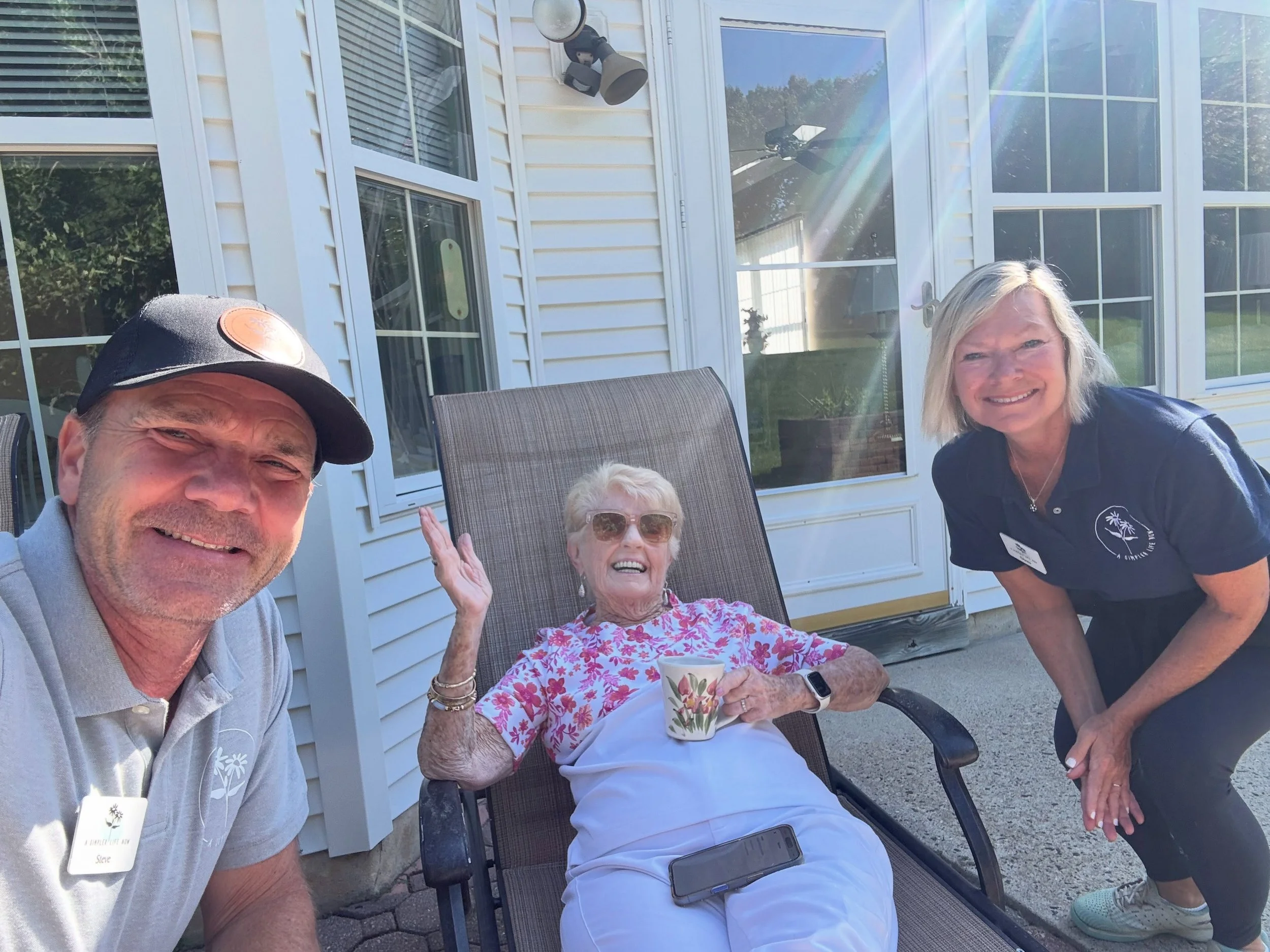 93 years young and enjoying her morning tea while we handle the rest.

When we arrived this morning, our client was relaxing outside with a cup of tea while our team got to work inside packing and preparing for her move.

This is exactly what we want
