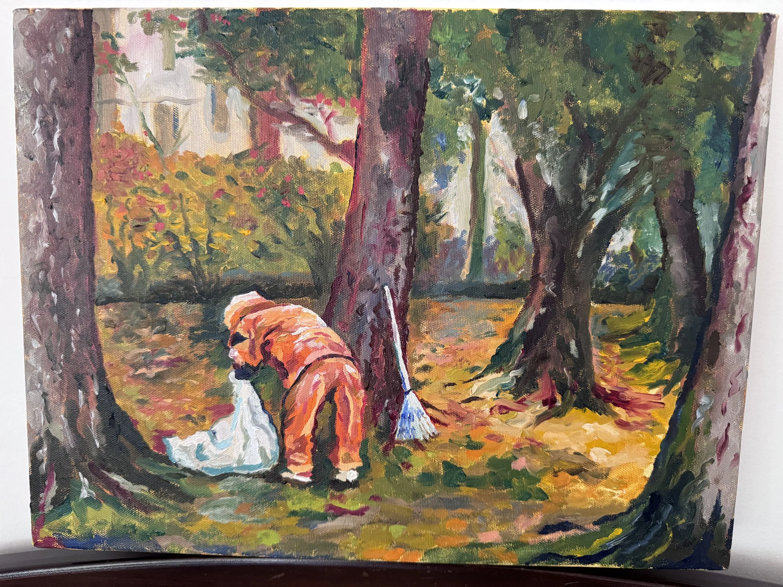worker collecting trash in Kanazawa (2026)