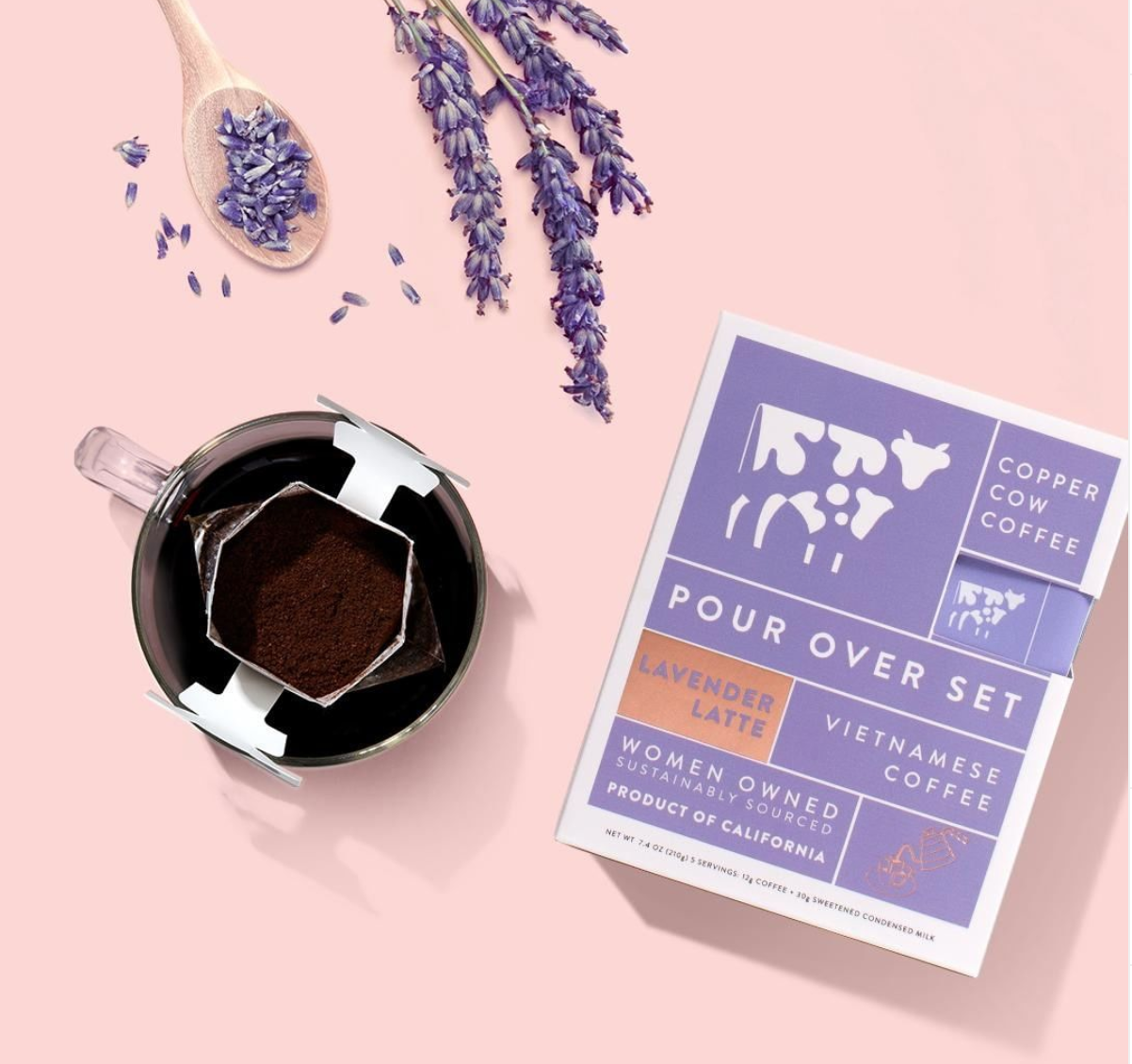 Copper Cow Coffee Vietnamese pour over coffee.