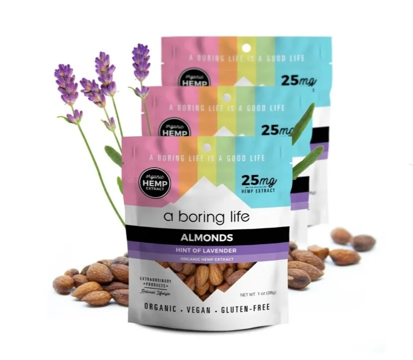 A Boring Life hemp extract CBD snacks.