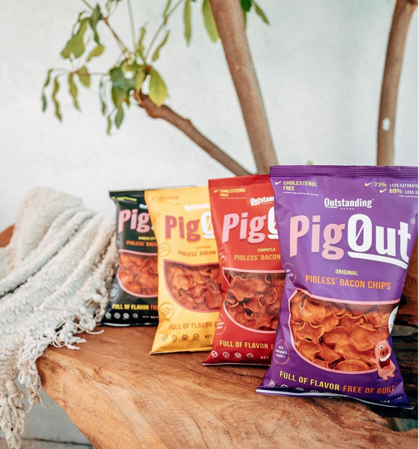 Outstanding Foods Pig Out pigless bacon chips.