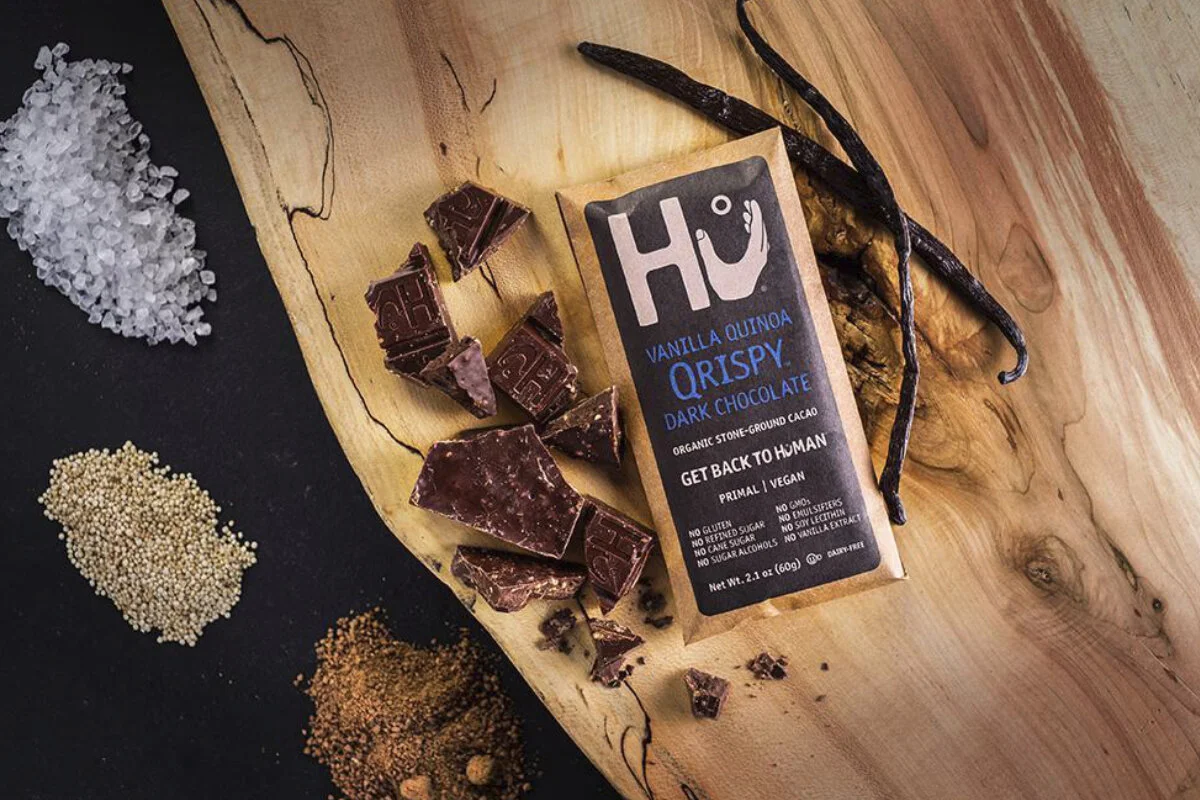 Hu Kitchen paleo chocolate and snacks.