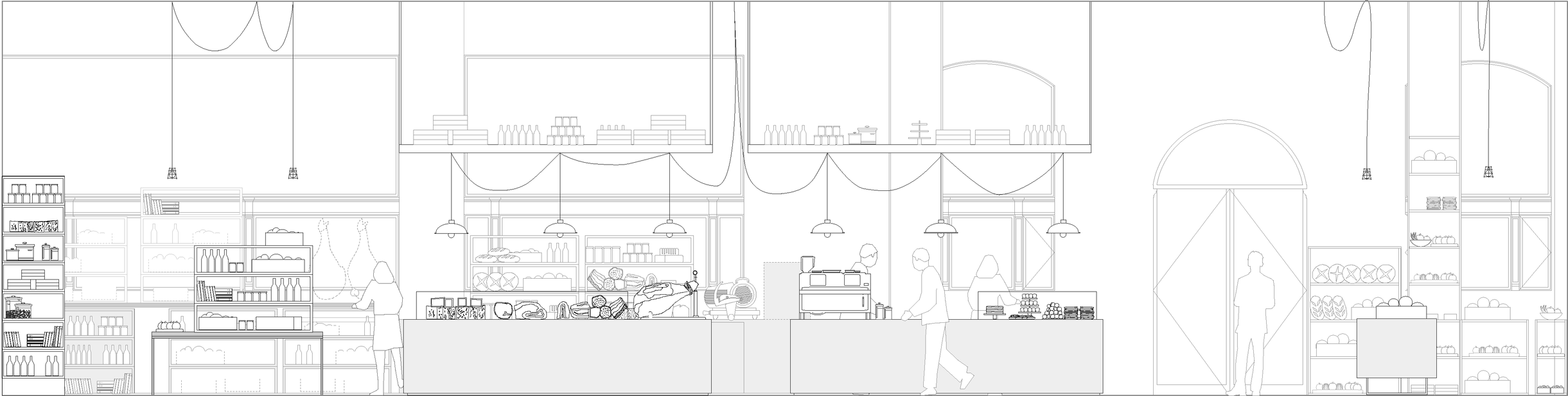 Foodhall is a curated market selling local and international food and drinks.