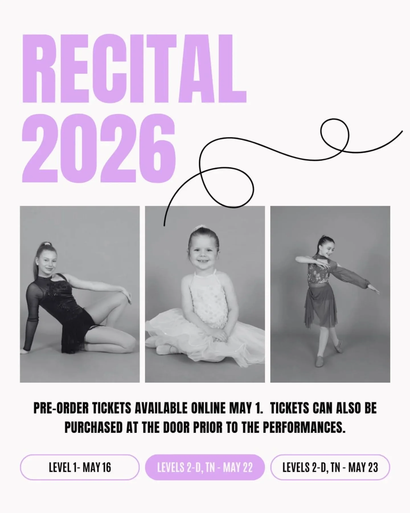 Recital 2026 is almost here and you will not want to miss out! Head to our website this Friday to purchase your tickets for this year's performances 💜 #lpaalltheway