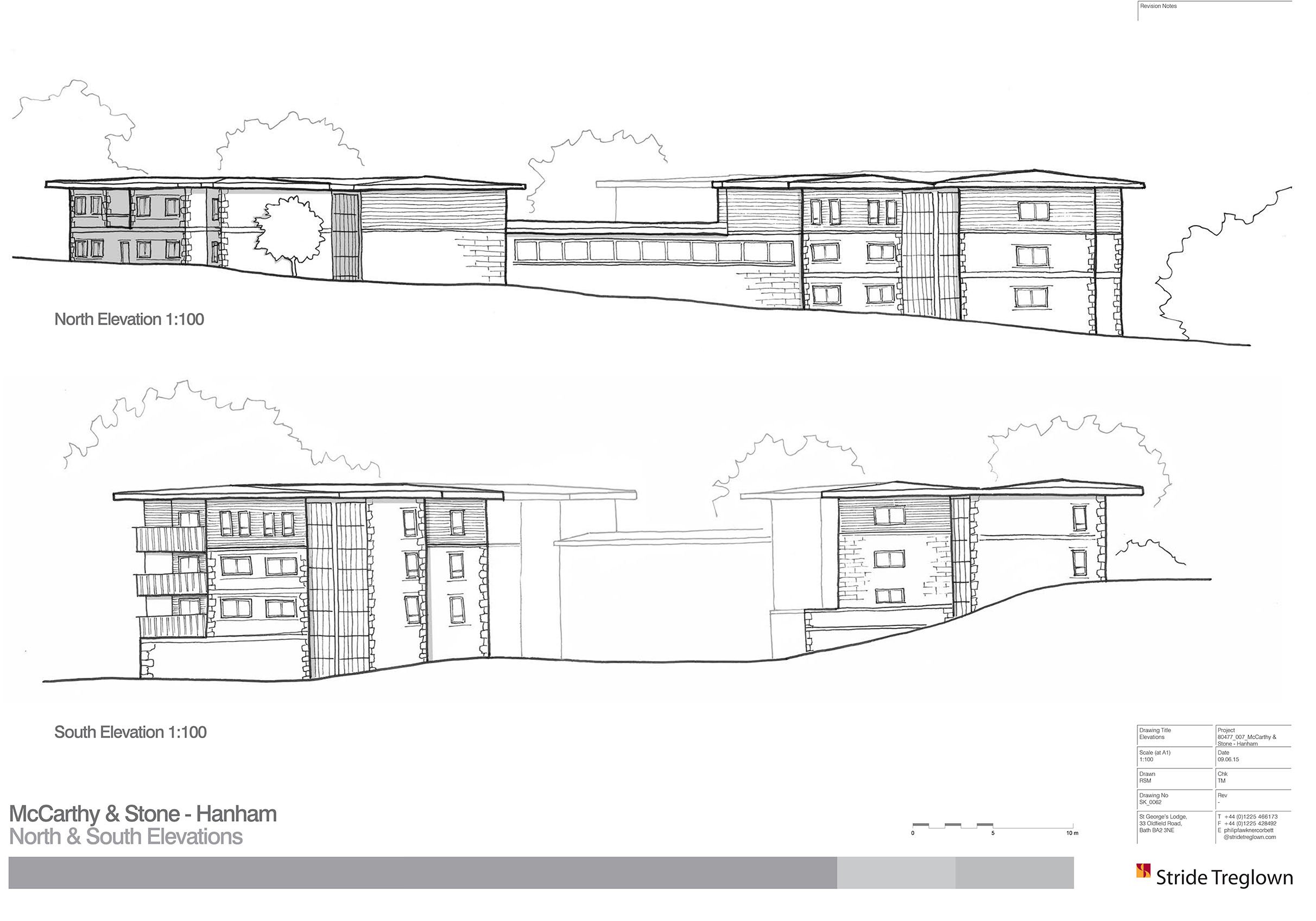 Hand-drawn elevations (Rebecca Mark)