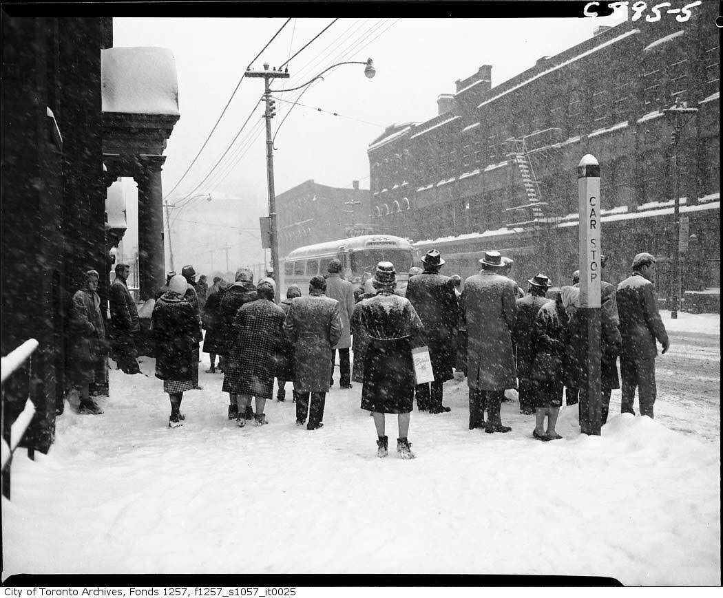 Waiting for streetcar - December 1944 (Copy)