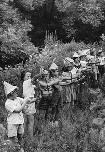 Children playing with bow and arrows - Archives of Ontario, 1950s (Copy)