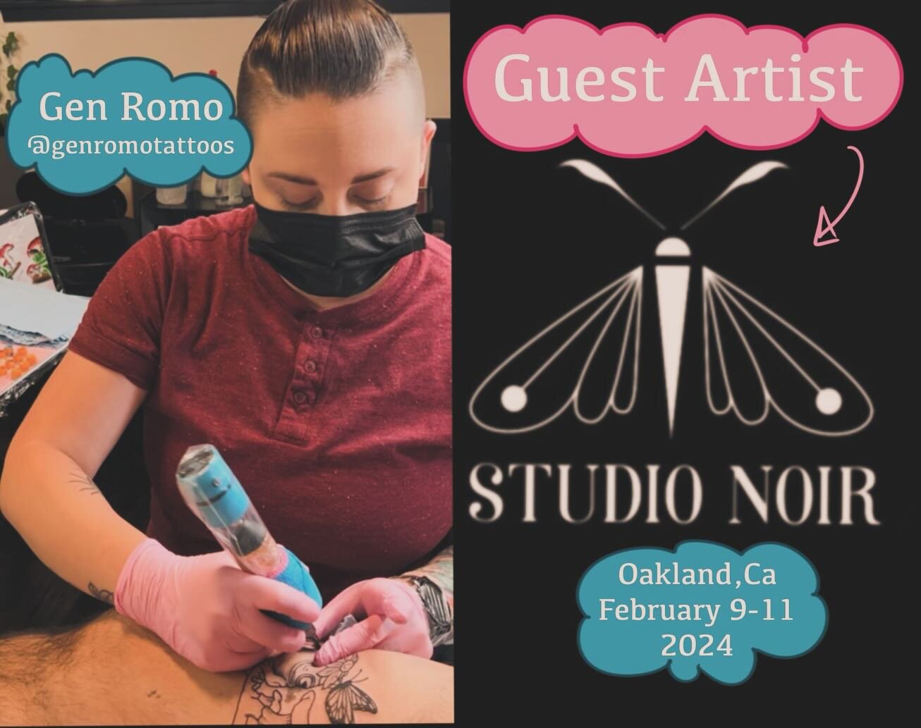 Suuuppppperrr excited that @genromotattoos will be joining us for a guest spot February 9th-11th!!

Gen Romo was born and raised in Sacramento, Ca and has been creating a diverse portfolio of artwork using various media for over 10 years. In 2019, Ge