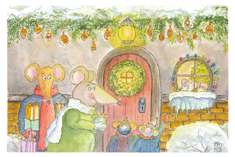 Mouse family holiday visit