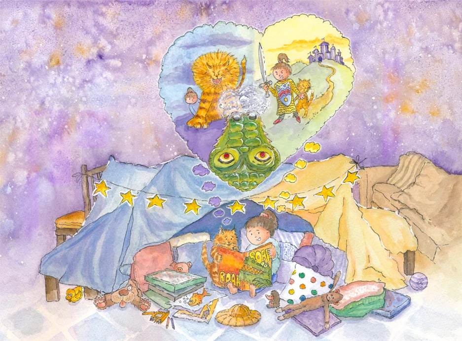 Blanket fort storytime