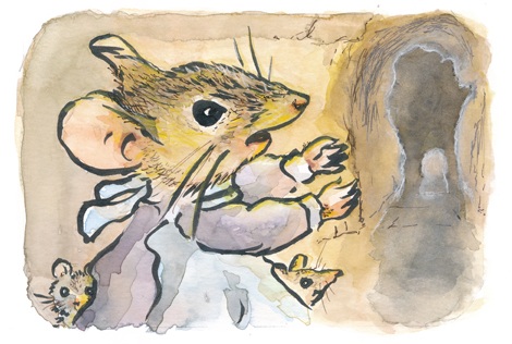 Mrs. Mouse is frightened