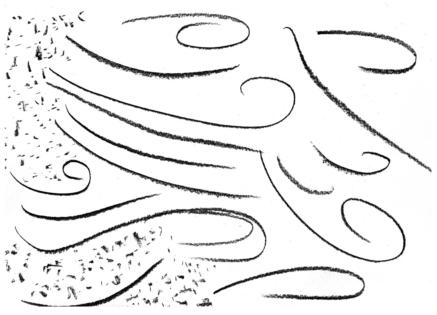 Wind and Snow Pencil Marks
