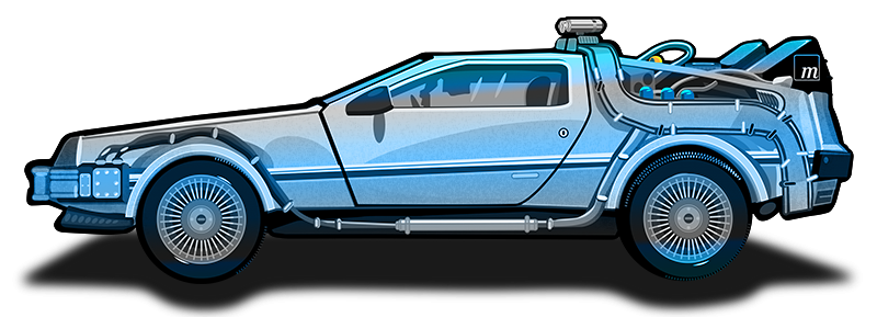 Steel DMC DeLorean from "Back to the Future"