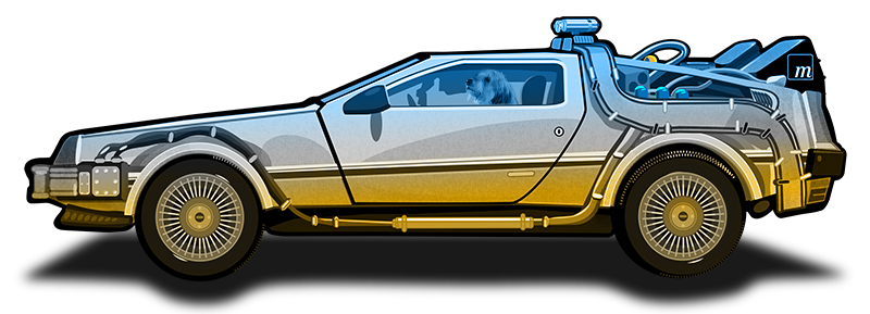 Gold DMC DeLorean from "Back to the Future"