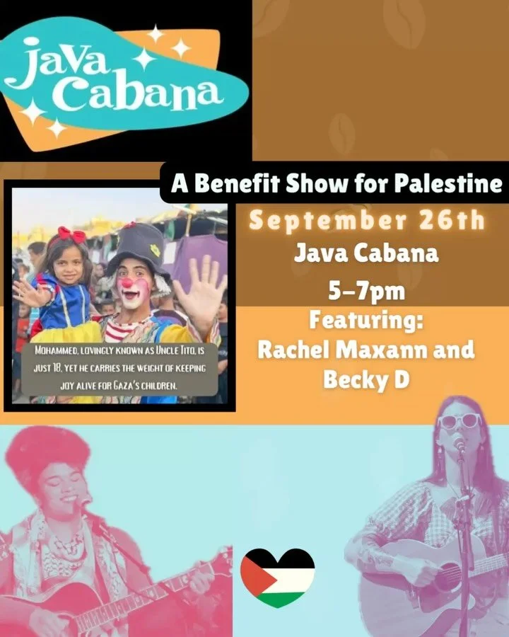 Everyone deserves Joy✨🇵🇸❤️

🎵Friday(9/26) myself and the lovely @_strudeldoodle will be hosting Happy Hour for Hope from 5-7pm! 

☕️@java_cabana_901 will be creating a special drink for the occasion, and all proceeds will go to my sweet friend @un