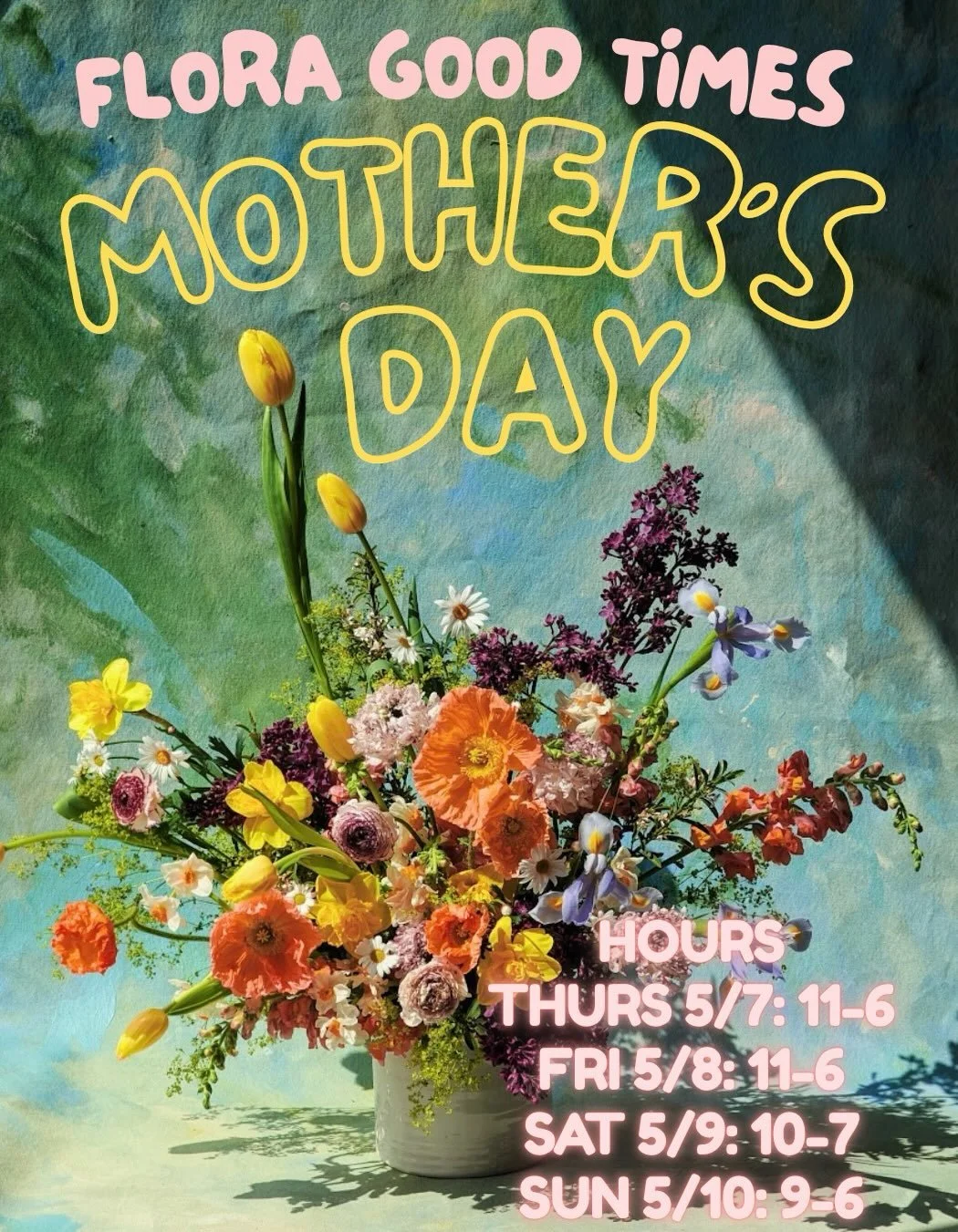Mother&rsquo;s Day orders close on May 4th! Make sure to secure those sweet blooms for all the strong momma bears in your life! 🌼🐻 

6 days until we start makin&rsquo;! 🪄 

And don&rsquo;t forget about teacher appreciation week! 🍏 

Flora extende
